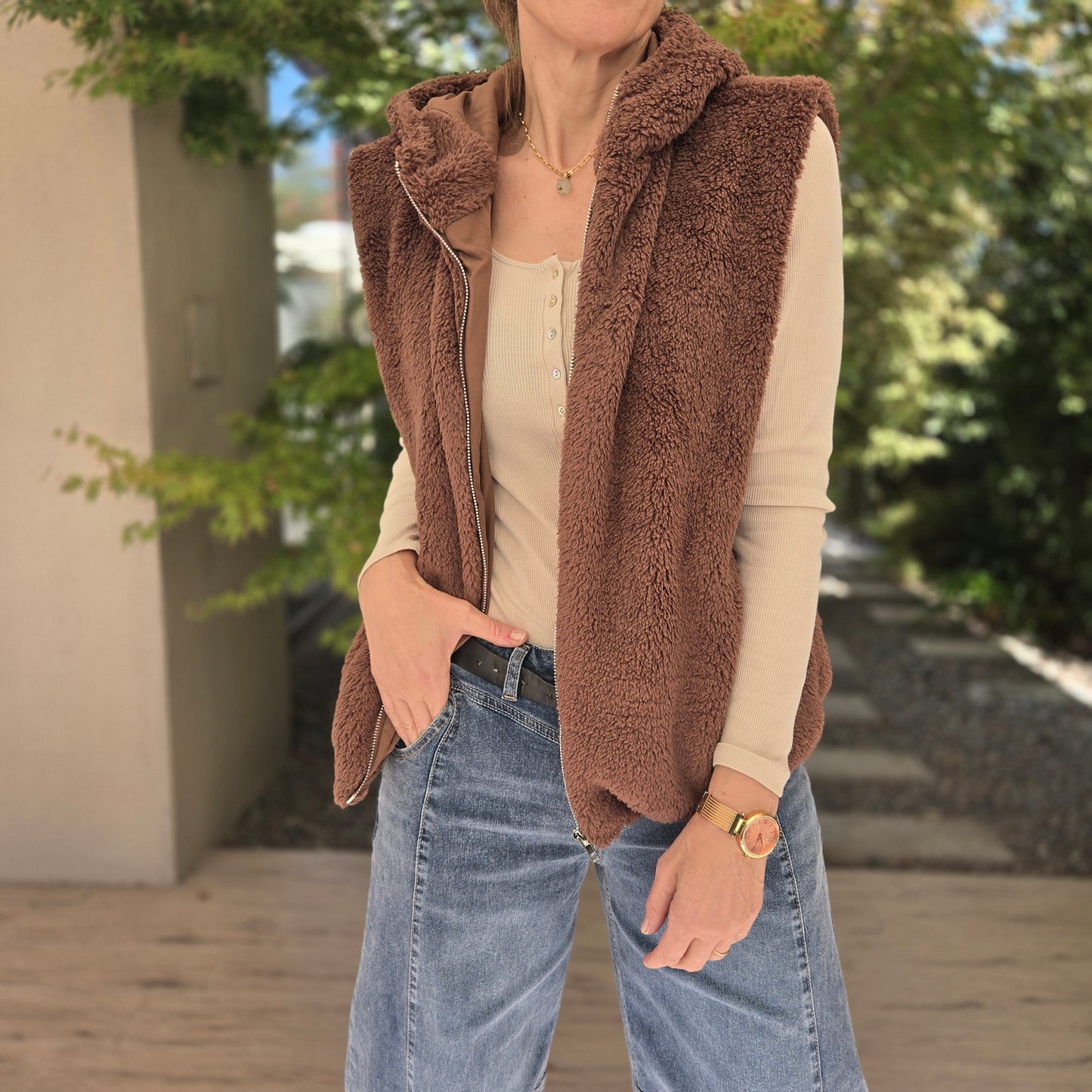 Chaqueta s/mangas "ARELIS"
