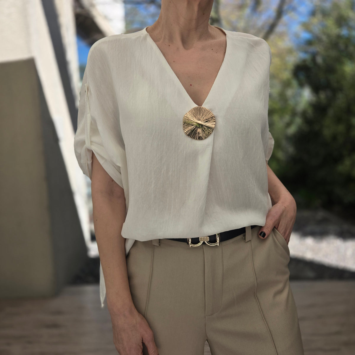 Blusa + Prendedor "REGINA"