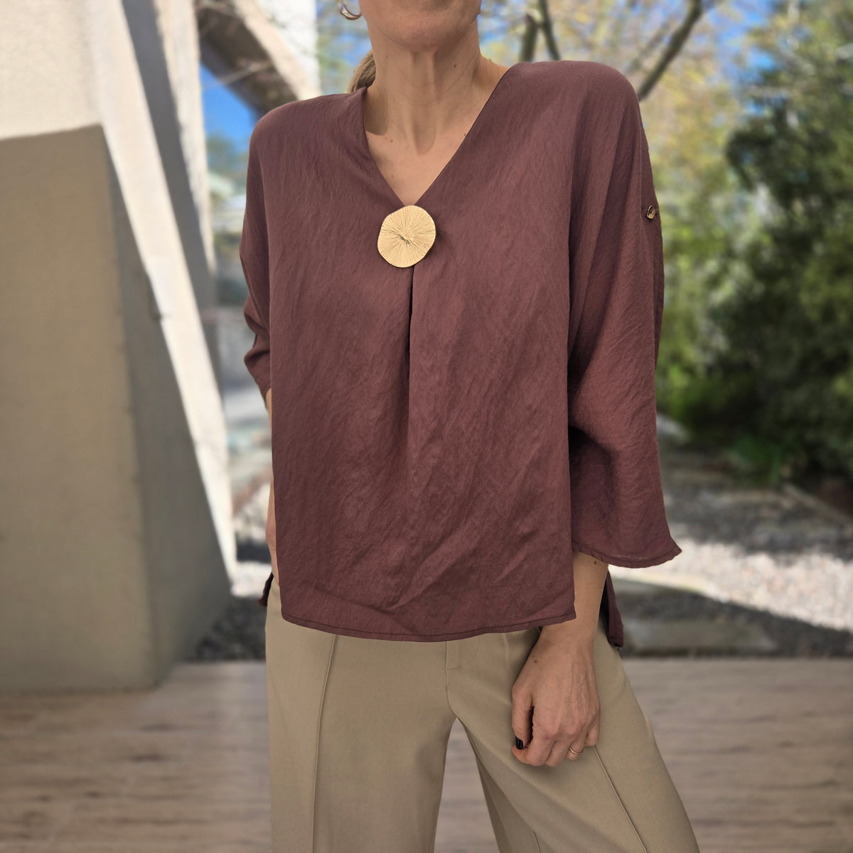 Blusa + Prendedor "REGINA"