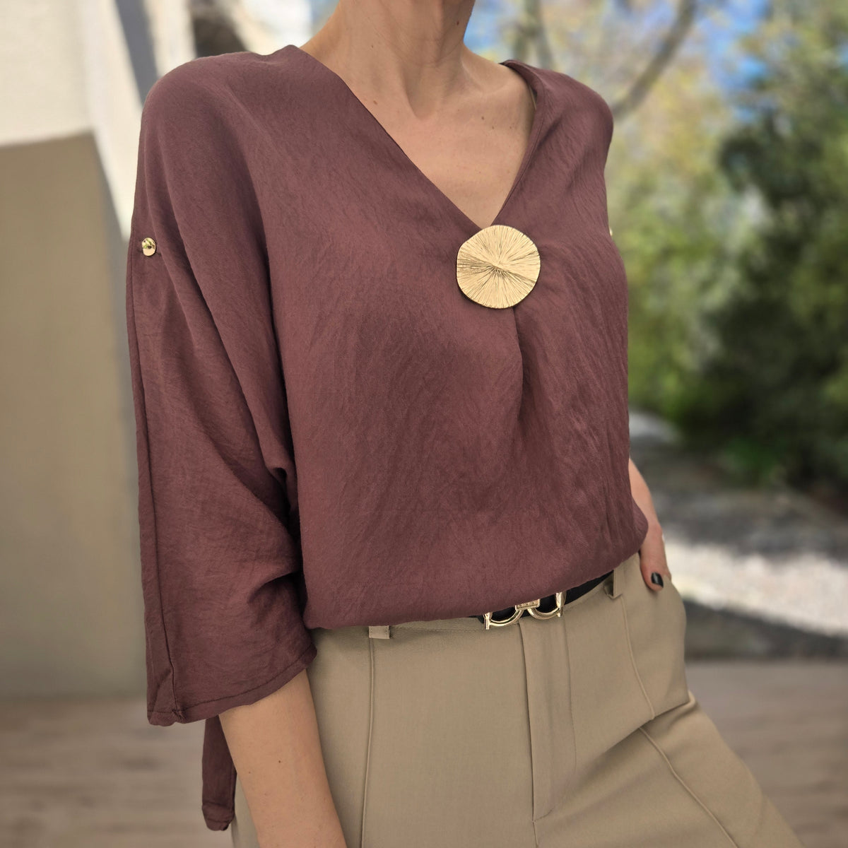 Blusa + Prendedor "REGINA"
