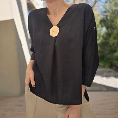 Blusa + Prendedor "REGINA"